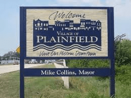 Village of Plainfield welcome sign