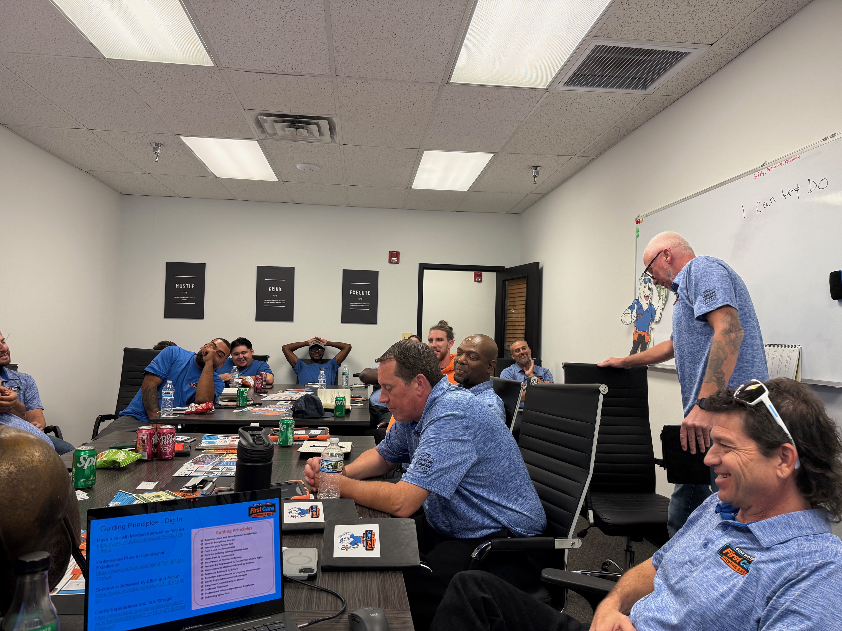 First Care HVAC technicians training to better serve customers in Western Springs.