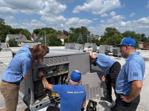 A completed Furnace installation for a customer in Aurora IL.
